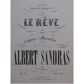 SANDRAS Albert Le rêve Piano ca1850