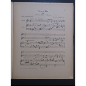FAURÉ Gabriel Pleurs d'Or Chant Piano 1925