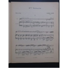 FAURÉ Gabriel Sonate No 2 op 108 Piano Violon 1917