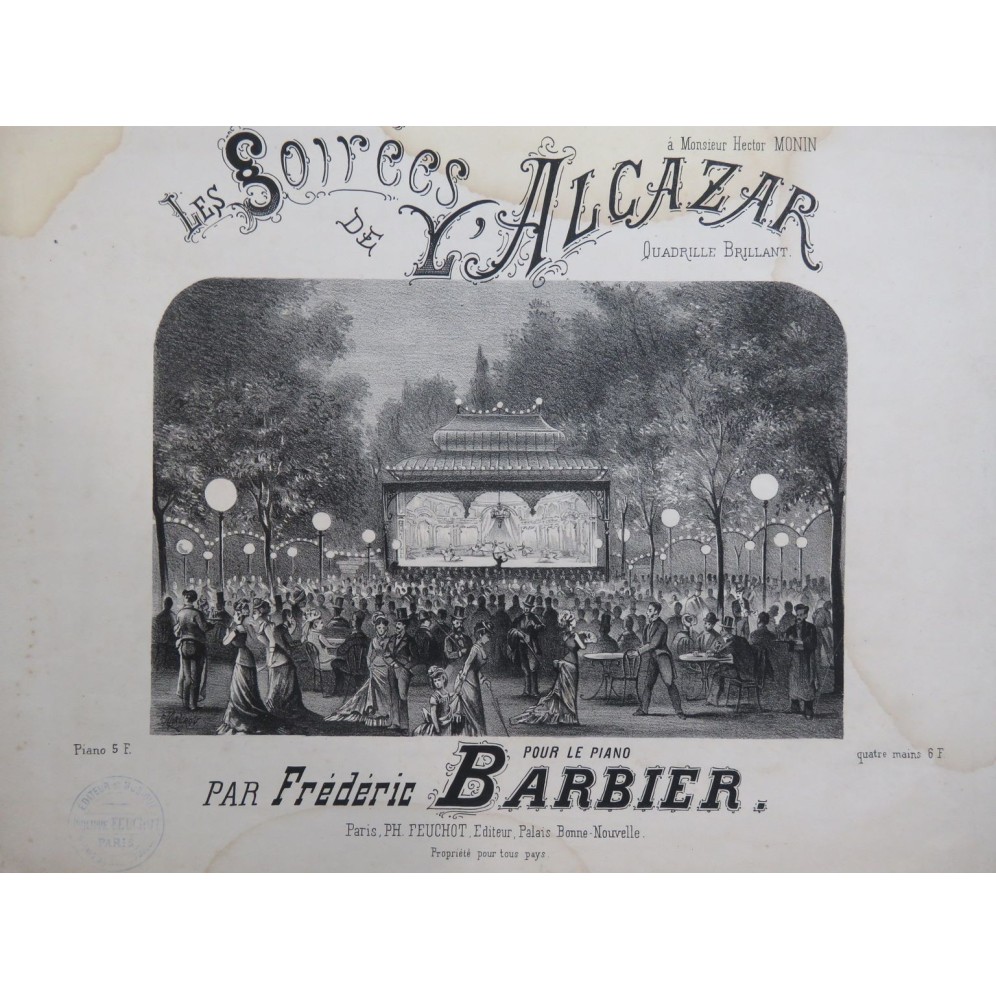 BARBIER Frédéric La Soirée de l'Alcazar Piano ca1878