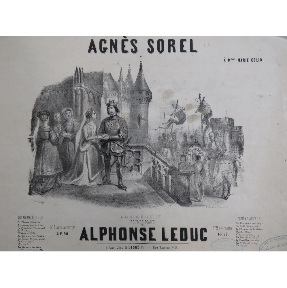 LEDUC Alphonse Agnès Sorel Piano ca1845