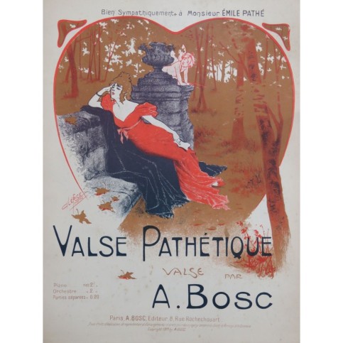 BOSC Auguste Valse Pathétique Piano 1914