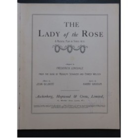 GILBERT Jean The Lady of the Rose Opérette Chant Piano 1921
