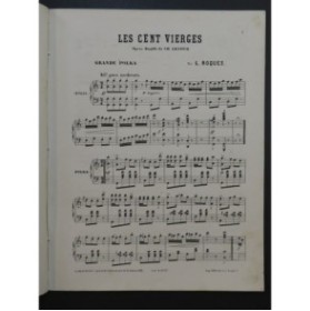 ROQUES Léon Les Cent Vierges Ch. Lecocq Polka Piano ca1872
