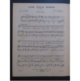 PESENTI A. J. Les Yeux Noirs Chant Piano 1945
