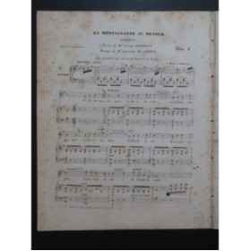 DE LATOUR Aristide La Montagnarde au retour Chant Piano ca1840