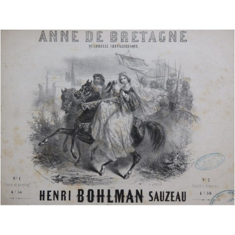 BOHLMAN SAUZEAU Henri Anne de Bretagne Piano 1852