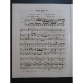 DELIOUX Charles Diga Diga Da Chant Piano ca1840