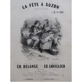 LHUILLIER Edmond La fête à Suzon Chant Piano ca1840