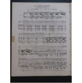 LHUILLIER Edmond La fête à Suzon Chant Piano ca1840