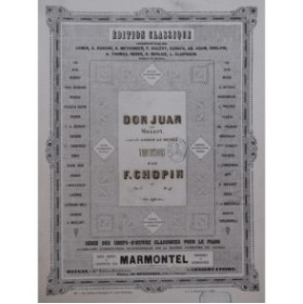 CHOPIN Frédéric Variations op 2 sur Don Juan Mozart Piano 1859