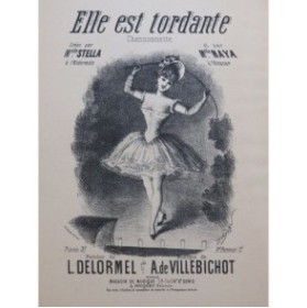 DE VILLEBICHOT A. Elle est tordante Chant Piano 1880