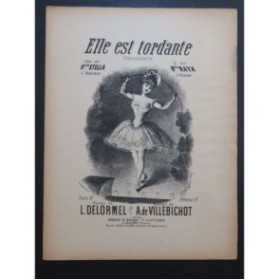 DE VILLEBICHOT A. Elle est tordante Chant Piano 1880