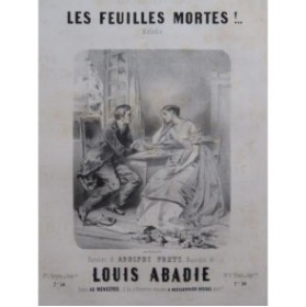 ABADIE Louis Les Feuilles Mortes Chant Piano 1840