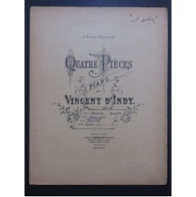D'INDY Vincent Choral grave Piano ca1884