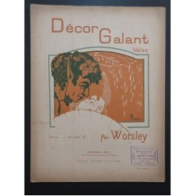 WORSLEY C. Décor Galant Piano 1920