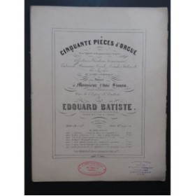BATISTE Edouard 25 Pièces d'Orgue 1862