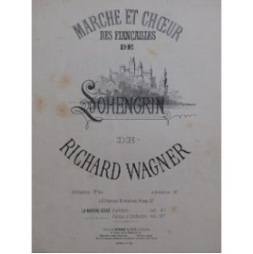 WAGNER Richard Choeur des Fiancailles de Lohengrin Piano 4 mains ca1895