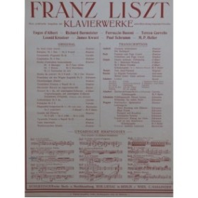 LISZT Franz Rhapsodie Hongroise No 3 Piano XIXe