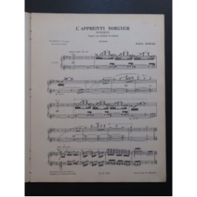 DUKAS Paul L'Apprenti sorcier Piano 1908