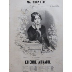 ARNAUD Étienne Ma Brunette Chant Piano ca1850