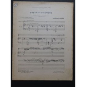 PARÈS Gabriel Fantaisie Caprice Piano Cornet 1911