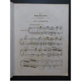 BURGMÜLLER Frédéric Grande Valse sur le Prophète Meyerbeer Piano ca1850