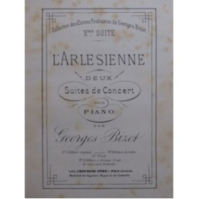 BIZET Georges L'Arlesienne 2e Suite pour Piano 4 mains ca1880