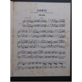 BIZET Georges Carmen Prélude Piano 4 mains ca1890
