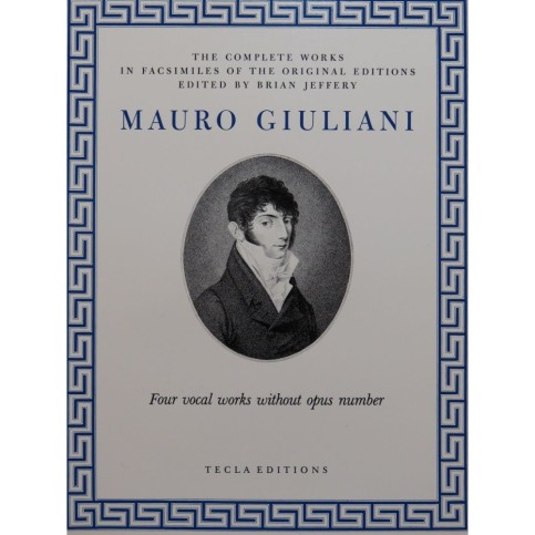 GIULIANI Mauro Four Vocal Works Chant Guitare Piano 1986