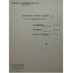 LADMIRAULT Paul L'Aubépine Chant Piano 1913