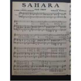 NICHOLLS Horatio Sahara Chant Piano 1925