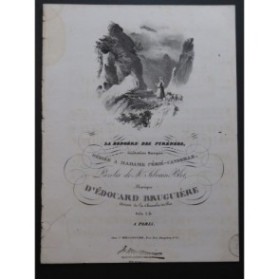 BRUGUIÈRE Édouard La Bergère des Pyrénées Chant Piano ca1830