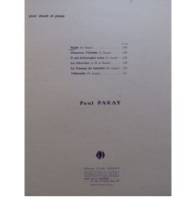 PARAY Paul Viole Chant Piano 1920