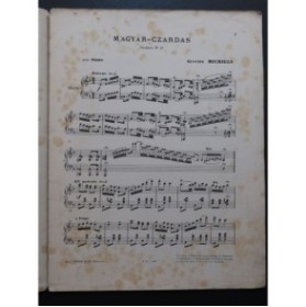 MICHIELS Gustave Czardas No 13 Piano ca1902