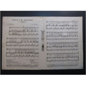 MORETTI Raoul Pour un Homme Chant Piano 1924