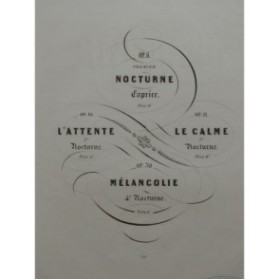 GORIA Alexandre Mélancolie Nocturne No 4 Piano ca1845