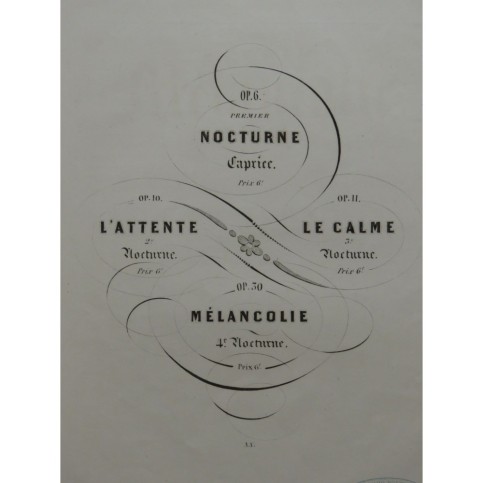 GORIA Alexandre Mélancolie Nocturne No 4 Piano ca1845