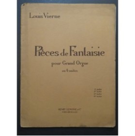 VIERNE Louis Pièces de Fantaisie 1ère Suite Orgue 1946