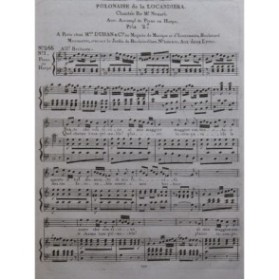 Polonaise de la Locandiera Chant Piano ou Harpe ca1810