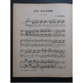 ALBENIZ Isaac Les Saisons No 2 L'été Piano 1892