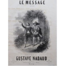 NADAUD Gustave Le Message Chant Piano ca1850