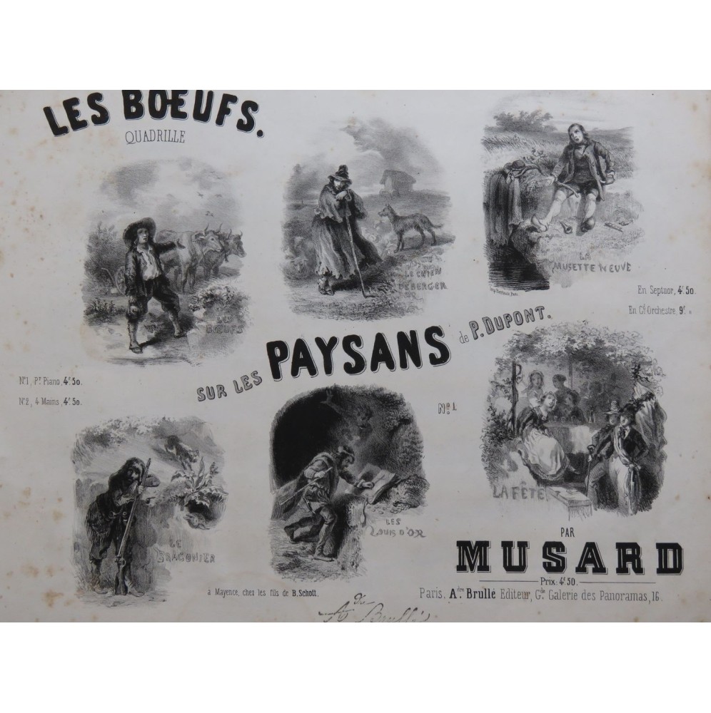 MUSARD Les Paysans Piano ca1850