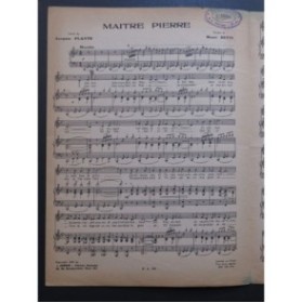 BETTI Henri Maitre Pierre Chant Piano 1949