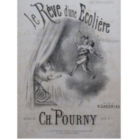 POURNY Charles Le Rêve d'une Écolière Chant Piano ca1870
