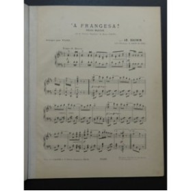 GAUWIN Adolphe A Francesca Piano 1901