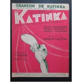 LAJTAI Louis Chanson de Katinka Chant Piano 1933