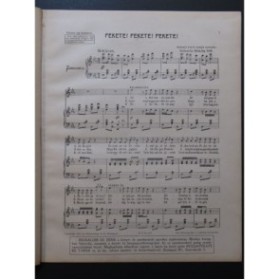 ZERKOVITZ Béla Fekete ! Fekete !! Fekete !!! Chant Piano 1919
