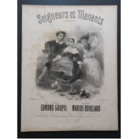 BOUILLARD Marius Seigneurs et Manants Chant Piano ca1850