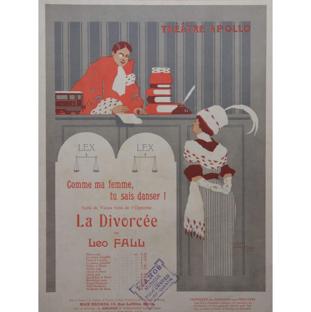 FALL Léo Comme ma femme tu sais danser ! Piano 1908